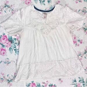 White Eyelet Blouse